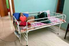 Adjustable Patient bed and  Air bed to a cancer patient